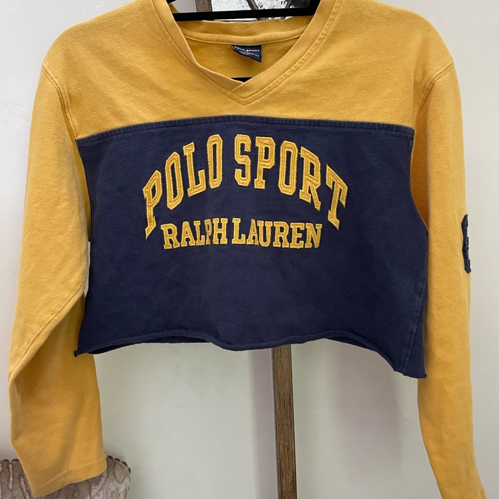 Polo by Ralph Lauren Yellow and Blue Top